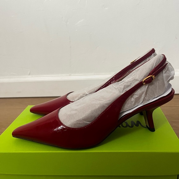 Sam Edelman Red Bianka Slingback Pumps - Picture 2 of 5